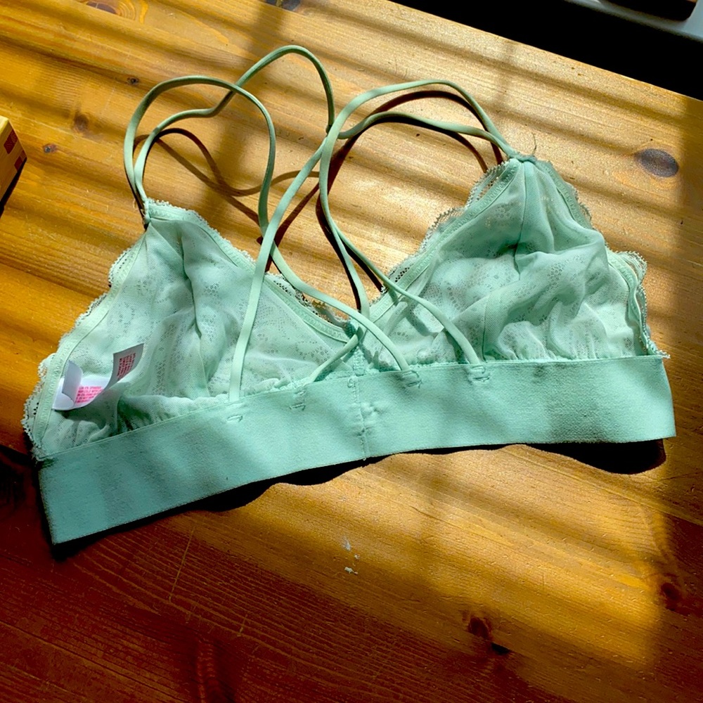 Mint cross back bralette